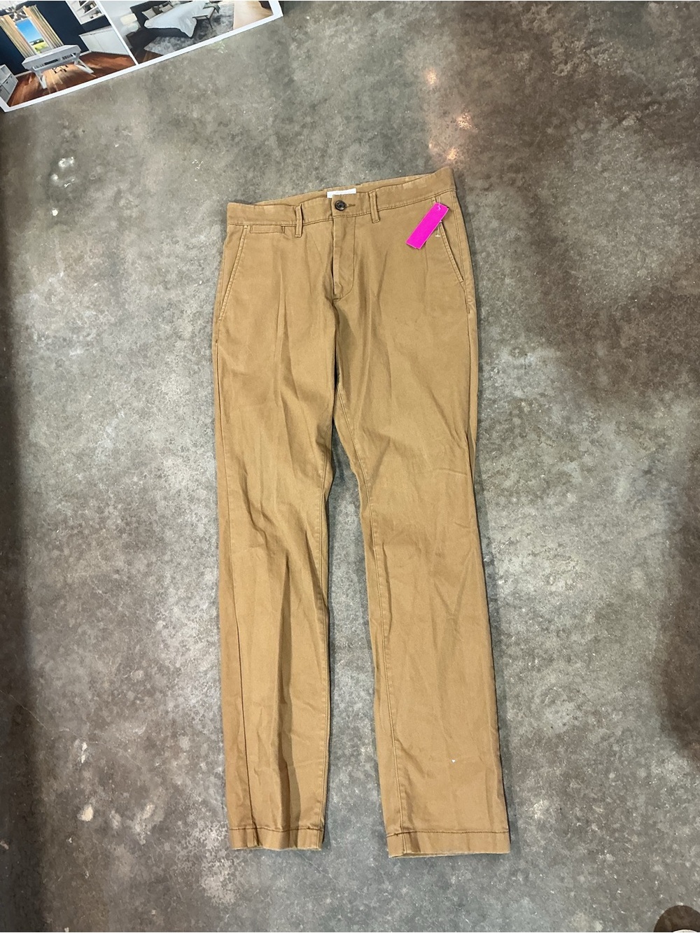 Goodfellow Hennepin Slim Chino Pants Khaki Tan Men’s 30x32 Stretch Modern Fit